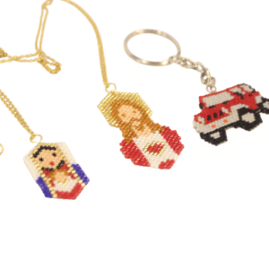 Bisutería artesanal collares pulseras rosarios aretes en miyuki scrunchie moños diademas