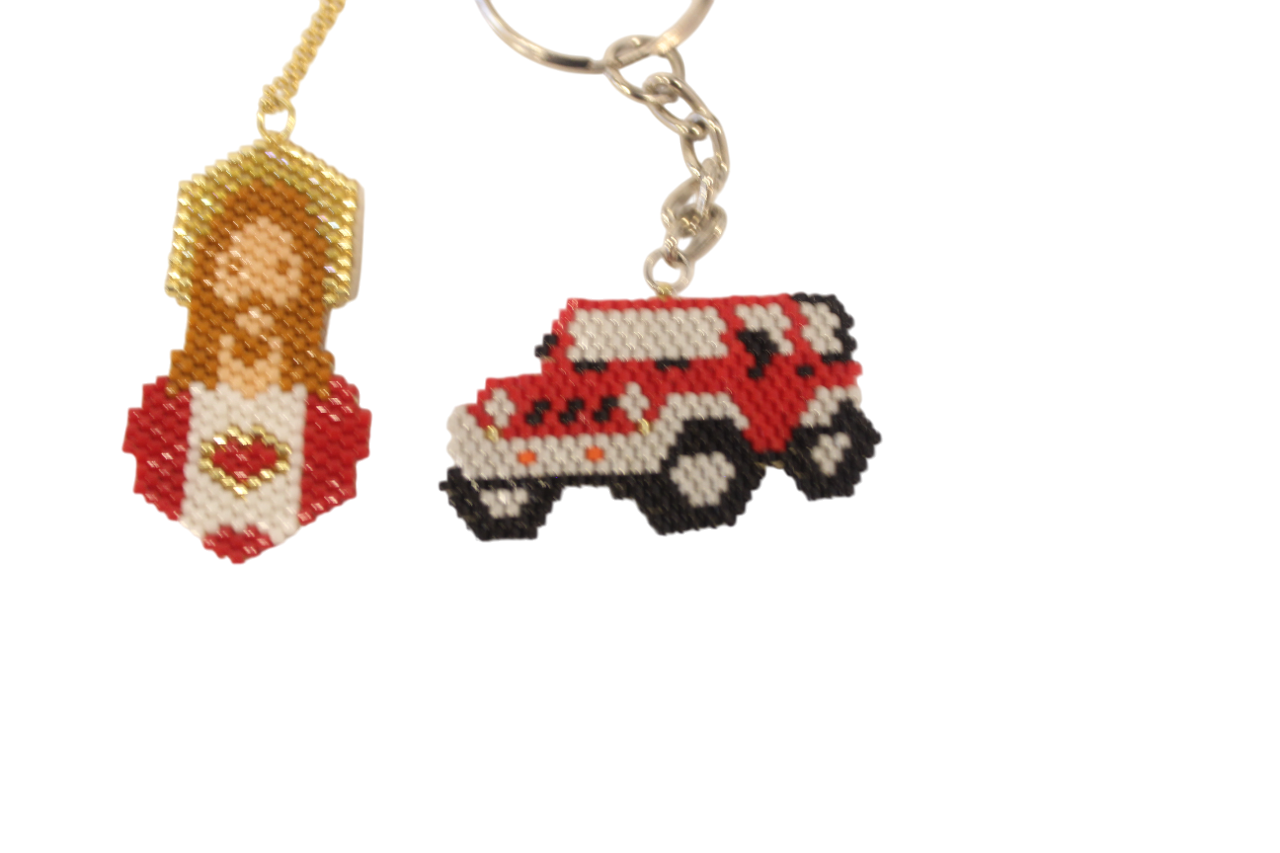 Bisutería artesanal collares pulseras rosarios aretes en miyuki scrunchie moños diademas - Imagen 7